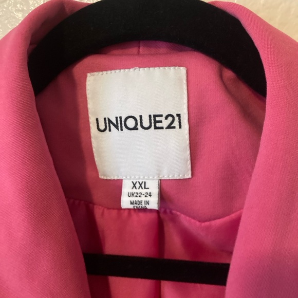 Unique 21 Fuchsia Double-Breasted Blazer - Picture 3 of 4